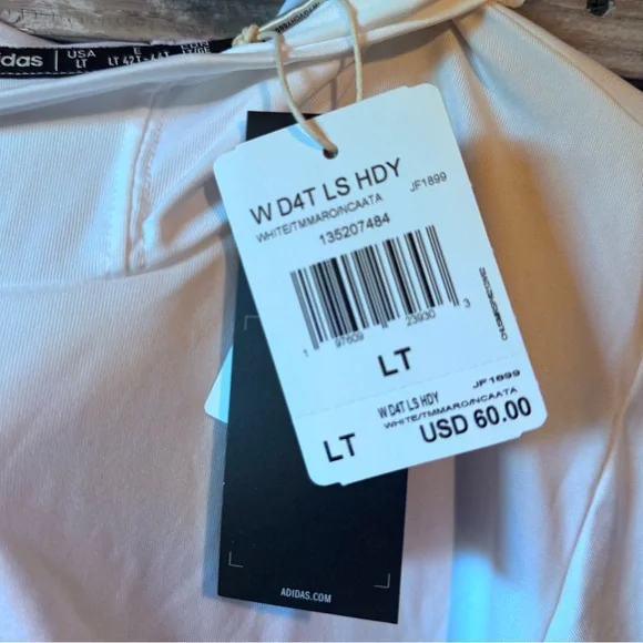 Adidas Men’s Texas A&M Aggies Training Team Hoodie White Size LARGE TALL NWT - Picture 4 of 9